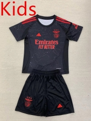 2024-25 Correct version Benfica Away Black Kids/Youth Soccer Uniform-5526