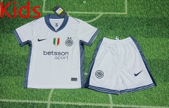 Champions League Final 2024-25 Inter Milan Away White  Kid/Youth Soccer Uniform-8679