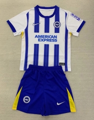2024-25 Brighton & Hove Albion Home Blue&White Soccer Uniform-AY
