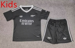2024-2025 Arsenal Goalkeeper Black Kids/Youth Soccer Uniform-6850