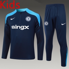 2024-25 Chelsea Royal Blue Kids/Youth Soccer Tracksuit-815