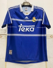 Retro Version 98-99 Real Madrid Away Blue Thailand Soccer Jersey AAA-6895