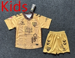 24-25 SS Málaga CF 2nd Away Yellow kids Soccer Uniform-GB
