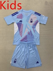 2024-2025 Nottingham Forest Goalkeeper Blue Youth/Kids Soccer Uniform-AY