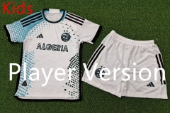 Player Version 2024-2025 Algeria Green&White Kid/Youth Soccer Uniform-9926