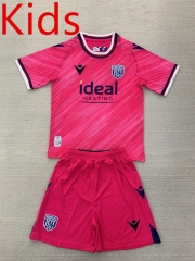 2024-25 West Bromwich Albion  2nd Away Pink kids Soccer Uniform-AY