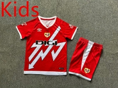 2024-25 Rayo Vallecano Away Red Kids/Youth Soccer Uniform-7809