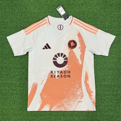 (S-4XL) 2024-2025 Roma Away White&Orange Thailand Soccer Jersey AAA-403
