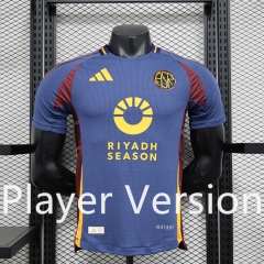 Player Version 2024-2025 Roma 2nd Away Blue Thailand Soccer Jersey AAA-888