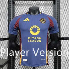 Player Version 2024-2025 Roma 2nd Away Blue Thailand Soccer Jersey AAA-888
