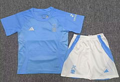 2024-2025 Nottingham Forest 2nd Away Blue Youth/Kids Soccer Uniform-AY
