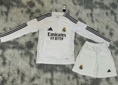 2024-2025 Real Madrid Home White LS Soccer Uniform-4108