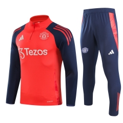 (S-3XL) 2024-2025 Manchester United Red Thailand Soccer Tracksuit Uniform-GDP