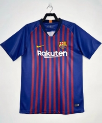 Retro Version 18-19 Barcelona Home BLue&Red Thailand Soccer Jersey AAA-811