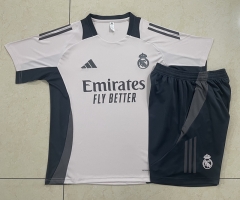 2024-2025 Real Madrid Light Pink Short-Sleeve Thailand Soccer Tracksuit-815