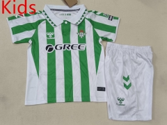 2024-2025 Real Betis Home White&Green Kid/Youth Soccer Unifrom-507