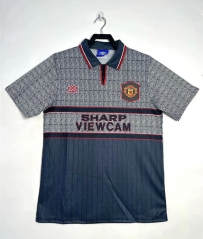 Retro Version 95-96 Manchester United Away Gray Thailand Soccer Jersey AAA-811