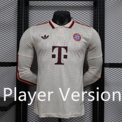 Player Version 2024-2025 Bayern München 2nd Away White LS Thailand Soccer Jersey AAA-888