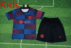 2024-2025 Barcelona  Red&Blue Kid/Youth Soccer Uniform-8679