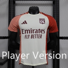 Player Version 2024-25 Olympique Lyonnais 2nd Away BeigeThailand Soccer Jersey AAA-888