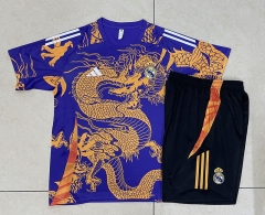 2024-2025 Real Madrid Purple Short-Sleeved Thailand Soccer Tracksuit-815