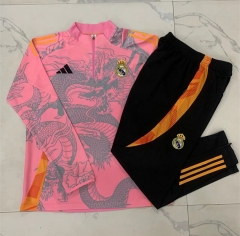 2024-2025Real Madrid Pink Thailand Soccer Tracksuit-815