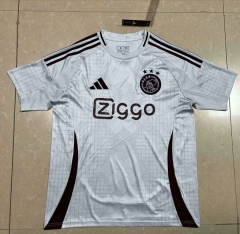 (S-4XL) 2024-2025 Ajax 2nd Away Light Gray Thailand Soccer Jersey AAA-818