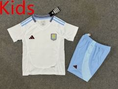 2024-2025 Aston Villa Away White Kids/Youth Soccer Uniform-6748
