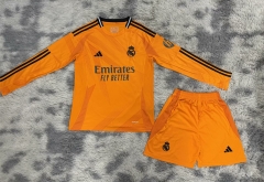 2024-2025 Real Madrid Away Orange LS Soccer Uniform-4108