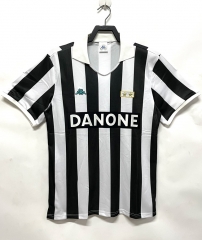 Retro Version 92-94 Juventus FC Home Black&white Thailand Soccer Jersey AAA-811