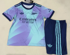 2024-2025 Arsenal 2nd Away Blue Kids/Youth Soccer Uniform-507