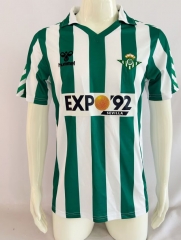Retro Version 88-89 Real Betis Home White&Green Thailand Soccer Jersey-503