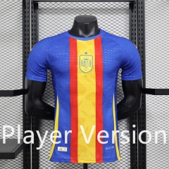 Player version 2024-25 Spain Blue Thailand Soccer Training Jersey-888