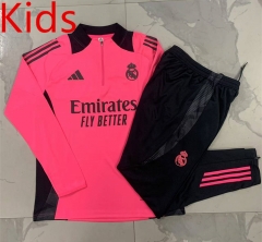 2024-25 Real Madrid Pink Kids/Youth Soccer Tracksuit-815