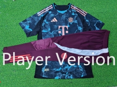 Player version 2024-2025 Bayern München Away Blue Thailand Soccer Tracksuit-9926