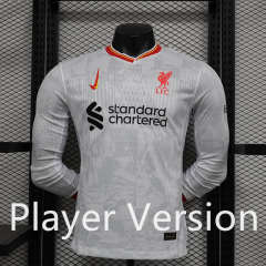 Player version 2024-25 Liverpool 2nd Away White LS Thailand Soccer AAA-888