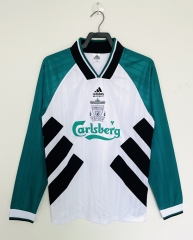 Retro Version 1993-95  Liverpool Away White  LS Thailand Soccer Jersey AAA-811