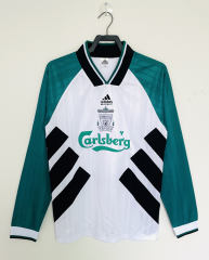 Retro Version 1993-95  Liverpool Away White  LS Thailand Soccer Jersey AAA-811