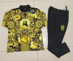 （s-3xl）2024-2025 Brazil  Yellow Thailand Soccer Tracksuit-GDP