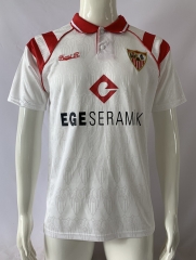 (With ad) Retro Version 92-93 Sevilla Home White Thailand Soccer Jersey AAA-503