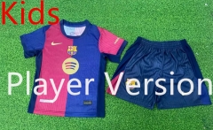 La Liga Champions Player version 2024-2025 Barcelona Home Red&Blue Kid/Youth Soccer Uniform-9926