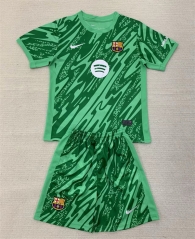 2024-2025 Barcelona Goalkeeper Green Soccer Uniform-AY