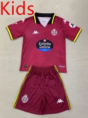 2024-25 Real Valladolid 2nd Away Red Kids/Youth Soccer Uniform-AY