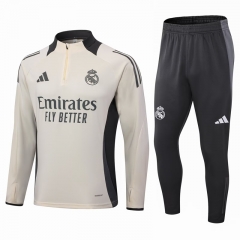 2024-2025 Real Madrid Light Pink Thailand Soccer Tracksuit-411