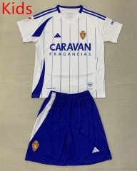 2024-25 Real Zaragoza Home White Kids/Youth Soccer Uniform-AY