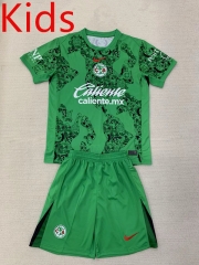 2024-2025 Club America  Goalkeeper Green Kids/Youth Soccer Uniform-AY