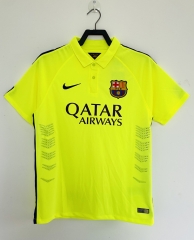 Retro Version 14-15 Barcelona 2nd Away Fluorescent Green Thailand Soccer Jersey AAA-811