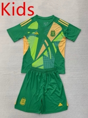 2024-2025 Argentina Goalkeeper Fruit Green Kids/Youth Soccer Uniform-AY