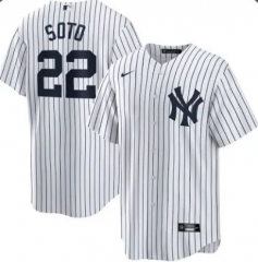 MLB New York Yankees White #22 Jersey