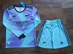 2024-2025 Arsenal 2nd Blue LS Soccer Uniform-709